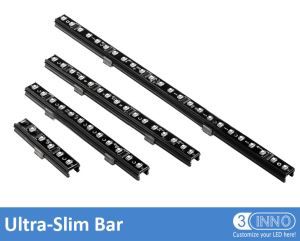 Slim Pixel Bar 24pcs barra luminosa RGB 3D Bar rigida LED Bar decorazione stadio Bar DMX striscia di luce 3D Pixel Bar LED luce lineare 3D luce rigida Llights DC24V DMX Bar